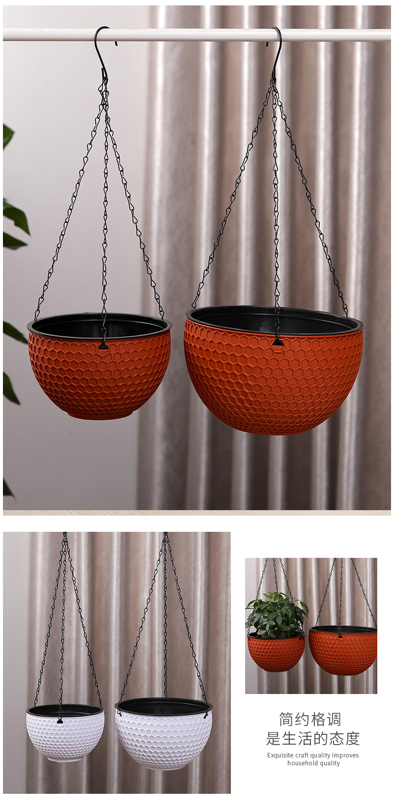 猪笼草多肉吊盆 水培吊篮花盆 家用吊兰花盆 个性垂吊盆定制批发